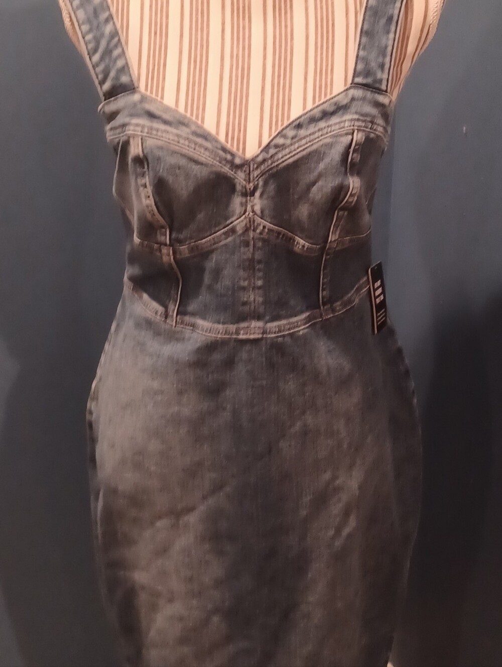Express Blue Denim Pinafore Dress